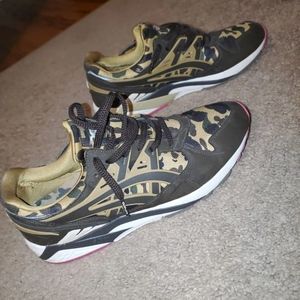 Bape Asics Gel Kayano Yellow Camo Sneakers